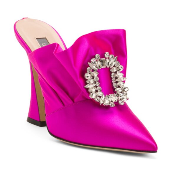 NEW SJP BY SARAH JESSICA PARKER Made In Italy Sandringham Flared Heel Mules tn - Picture 1 of 6